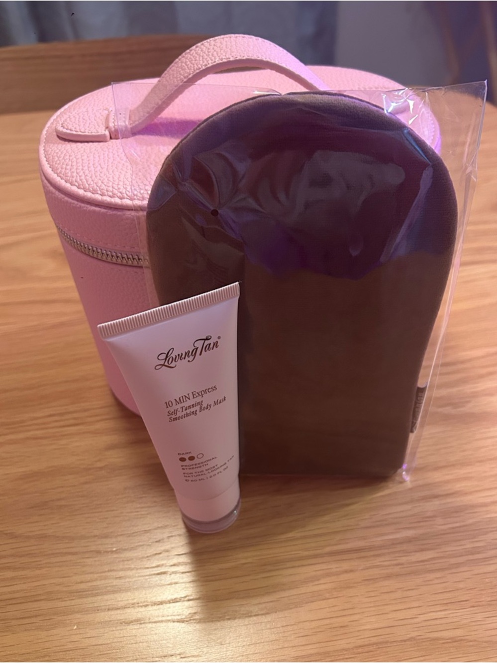 Loving Tan 10 MIN Express Dark Self-Tanning Smoothing Body Mask 2 Piece Kit New